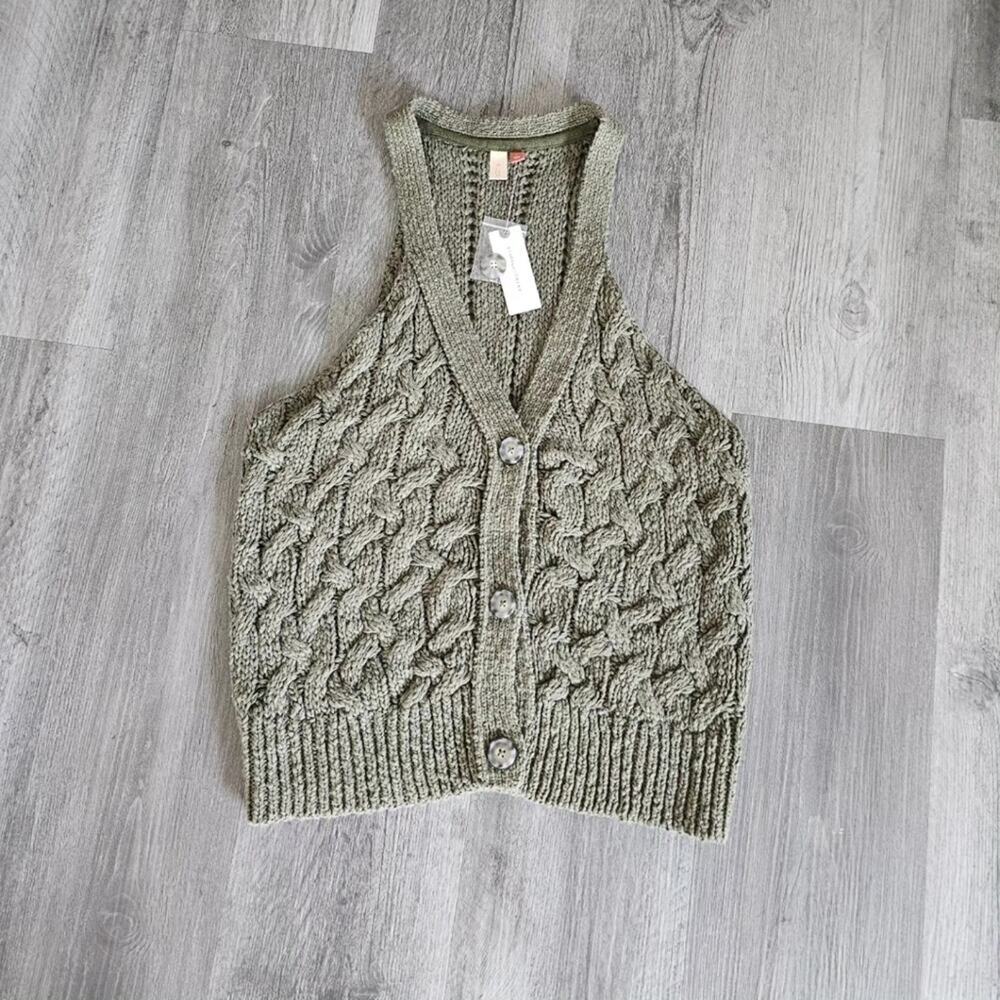 NWT Anthro Pilcro Olive Sweater Tank - Picture 2 of 10